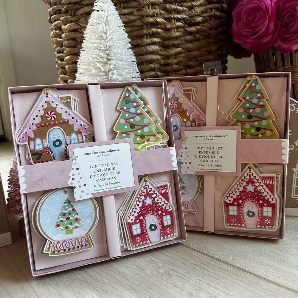 Cupcakes and Cashmere gift holiday Christmas tags gingerbread tree house